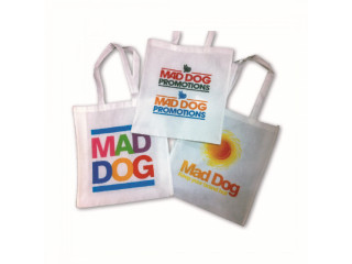 Custom Printed Calico Shopping Bags in Perth, Australia - Mad Dog Promotions