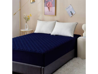 Dream Care Fitted King Size Waterproof Mattress Cover (Blue)