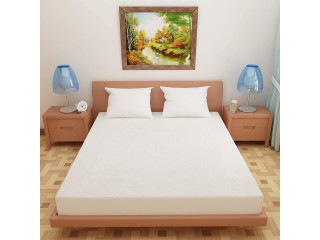 Lithara Waterproof Terry Cloth Fitted Mattress Protector for King Size Bed with Elastic Strap