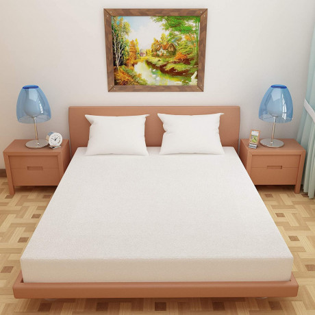 lithara-waterproof-terry-cloth-fitted-mattress-protector-for-king-size-bed-with-elastic-strap-big-0