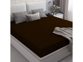 DREAM CARE Cotts Wonder Poly Lycra Waterproof Coffee Mattress Protector