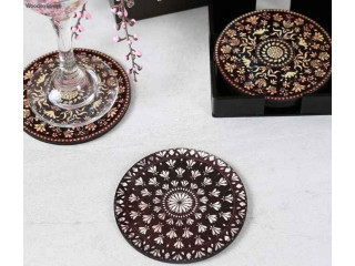 Elevate Your Table Setting with Stylish Coasters from Wooden Street