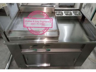Burger Station With Hot Plate