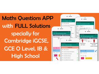 Math Exam Quiz (Free) iGCSE, GCE, GCSE, IB with Full Solution