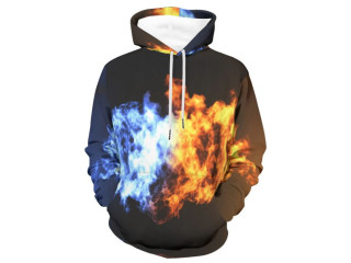 Fire Hoodie 3D Printed Graphic Hooded Sweatshirt,,..