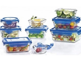 Glasslock 18 Piece Blue Lid Food Container Set