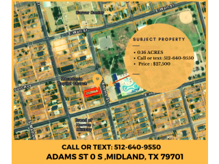 0.16 Acre Lot in Central Midland, Near Downtown, Numerous Restaurants, Shops, Etc.
